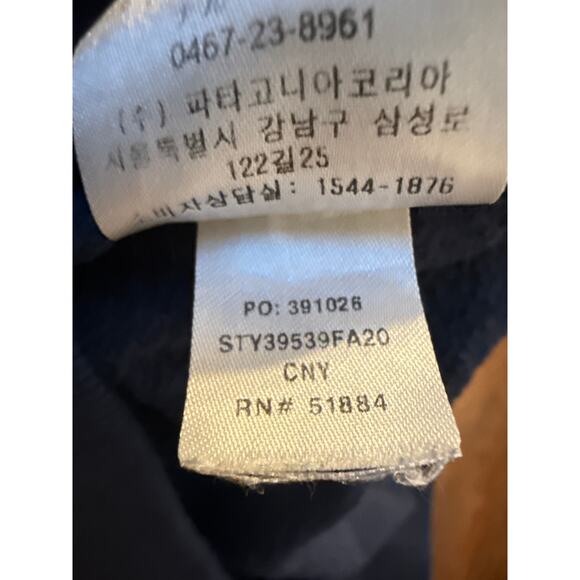 PATAGONIA Mens P-6 Logo Uprisal Hoody Navy Blue Small Regular Fit Long Sleeve - Picture 7 of 7